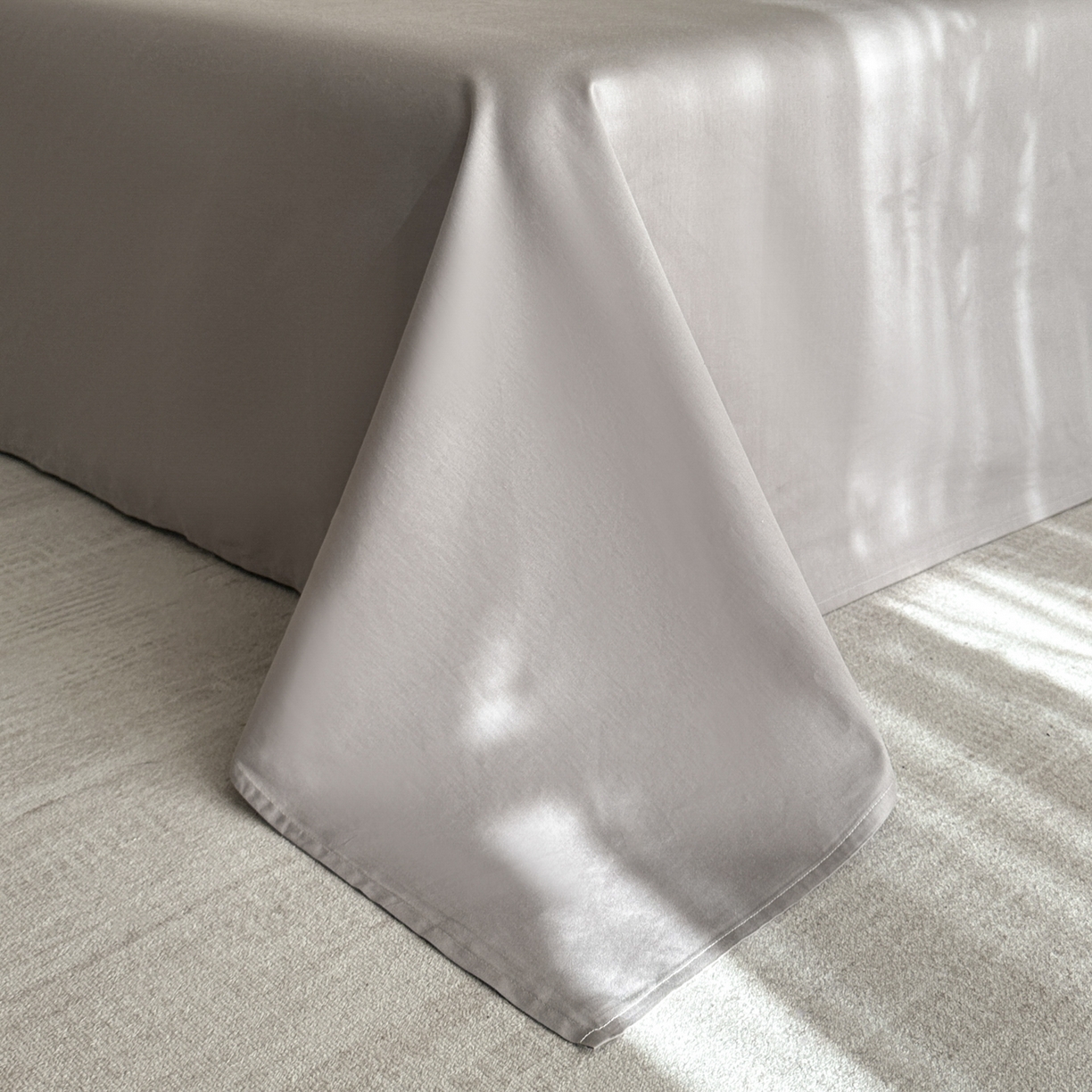 91家纺网 家纺一手货源 找家纺 格里芬家纺 2026新款全棉水洗立体浮雕提花纯棉四件套 石烁-太空灰