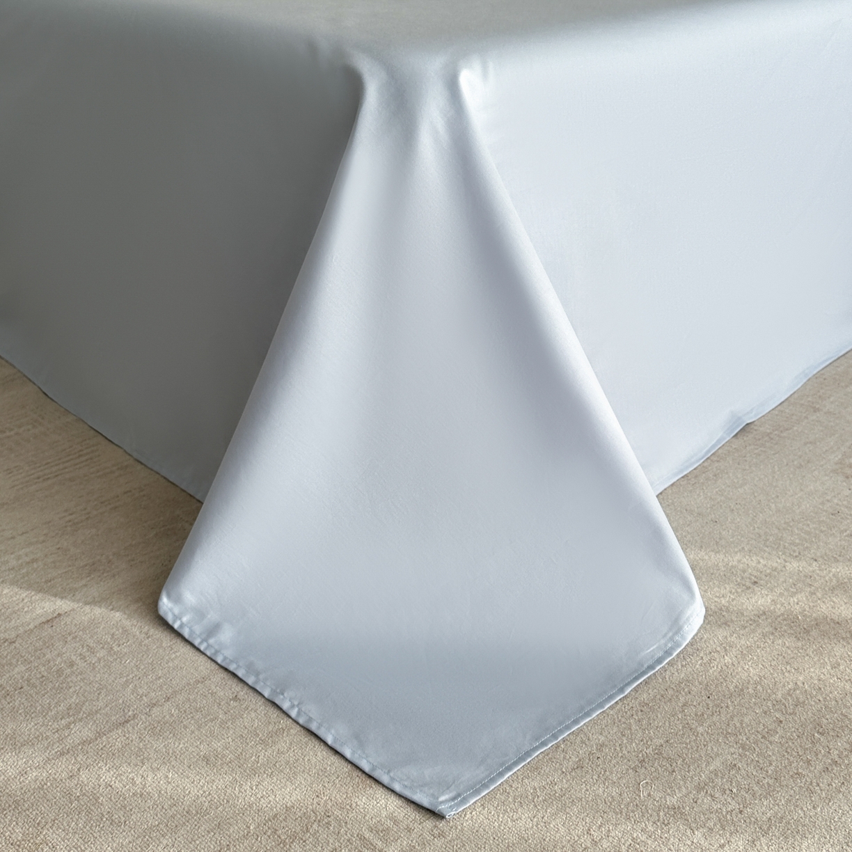 91家纺网 家纺一手货源 找家纺 格里芬家纺 2026新款全棉水洗立体浮雕提花纯棉四件套 芊芊叶语-云水蓝