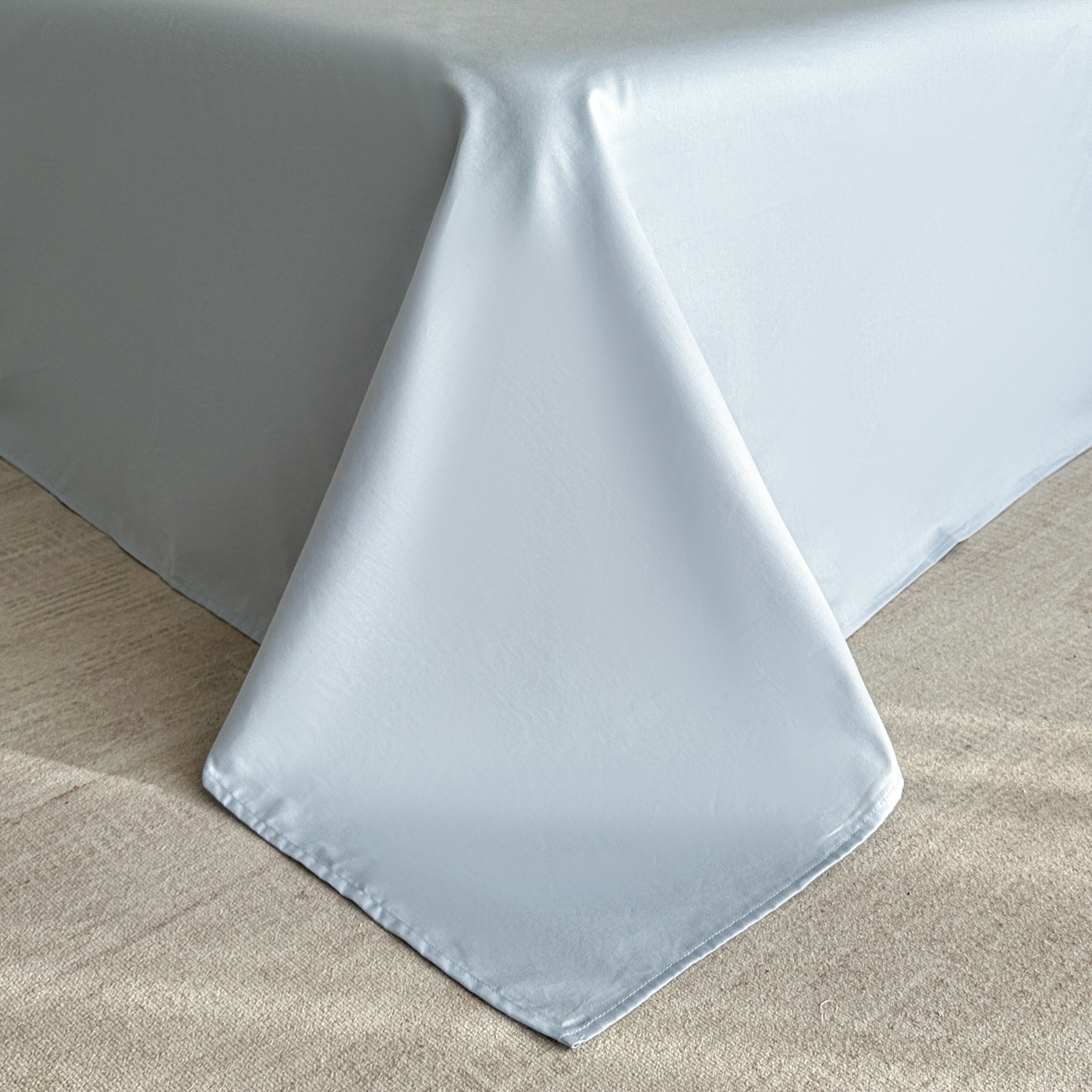 91家纺网 家纺一手货源 找家纺 格里芬家纺 2026新款全棉水洗立体浮雕提花纯棉四件套 柔风香草-云水蓝