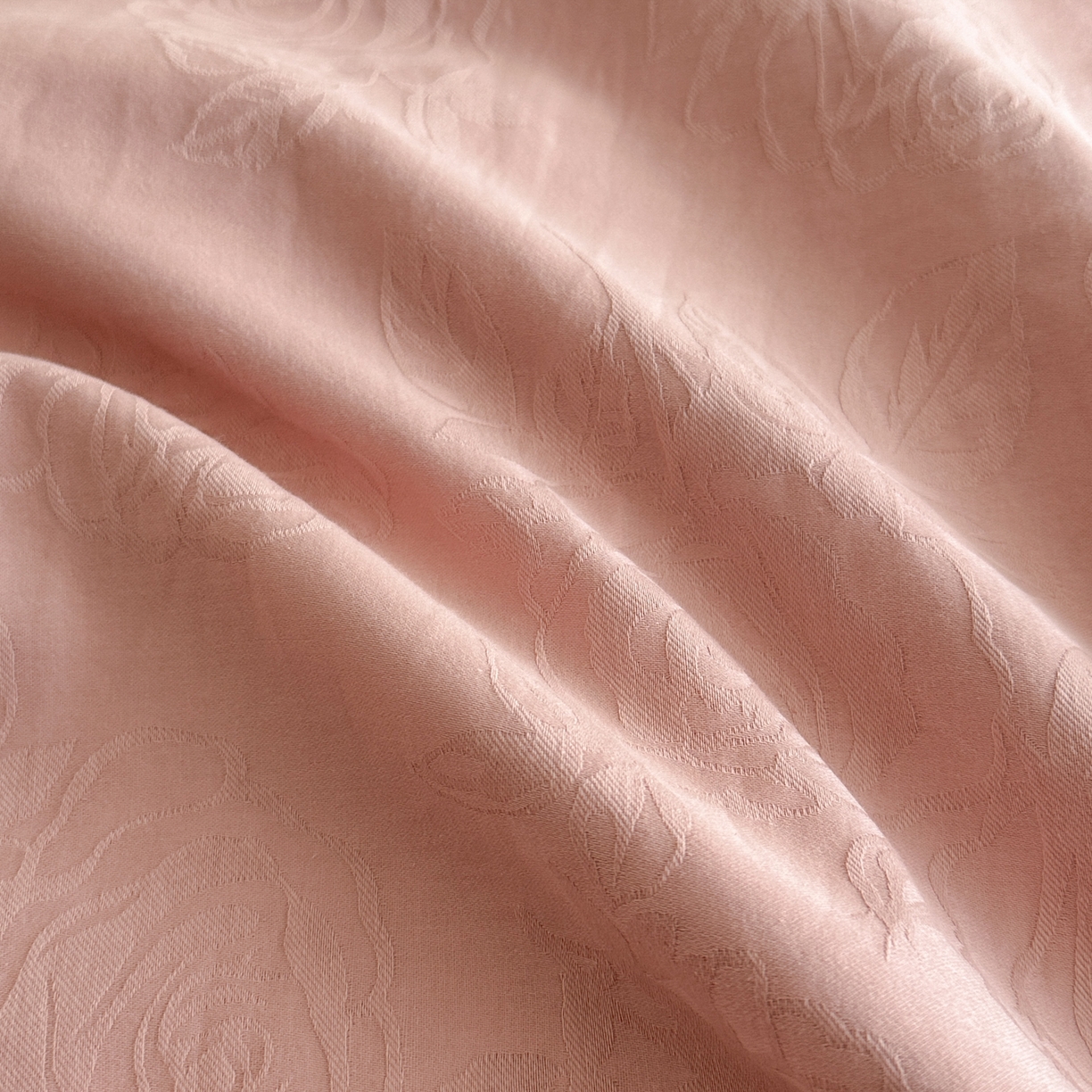 91家纺网 家纺一手货源 找家纺 格里芬家纺 2026新款全棉水洗立体浮雕提花纯棉四件套 玫瑰之恋-浓粉