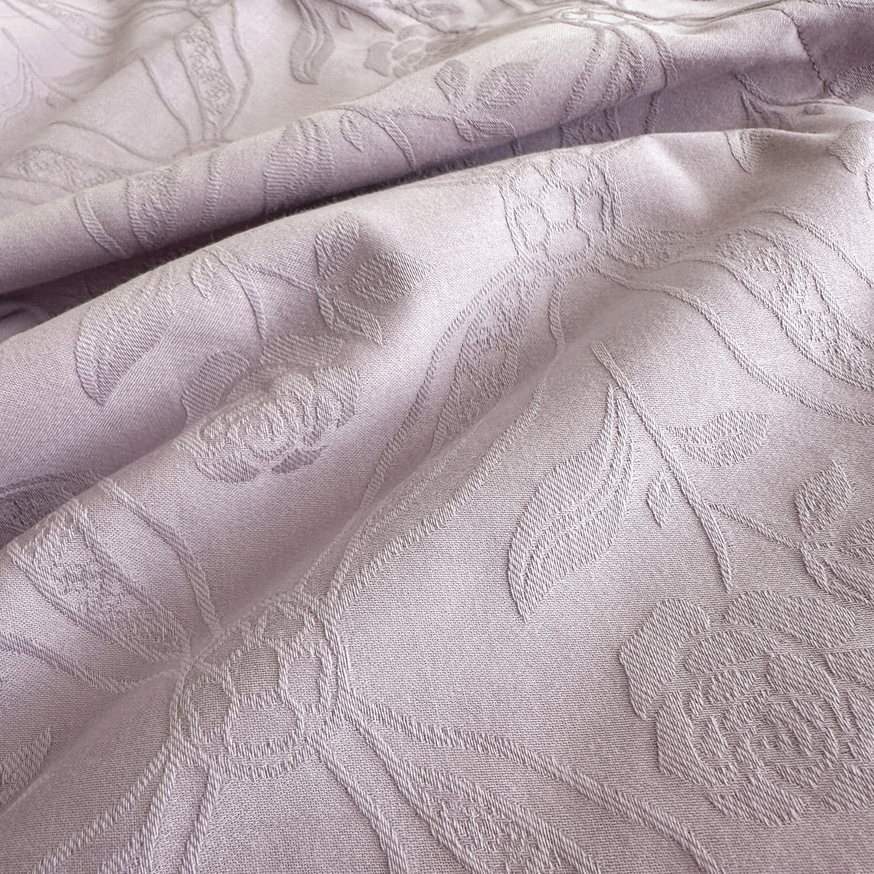 91家纺网 家纺一手货源 找家纺 格里芬家纺 2026新款全棉水洗立体浮雕提花纯棉四件套 恩特斯大-丁香紫
