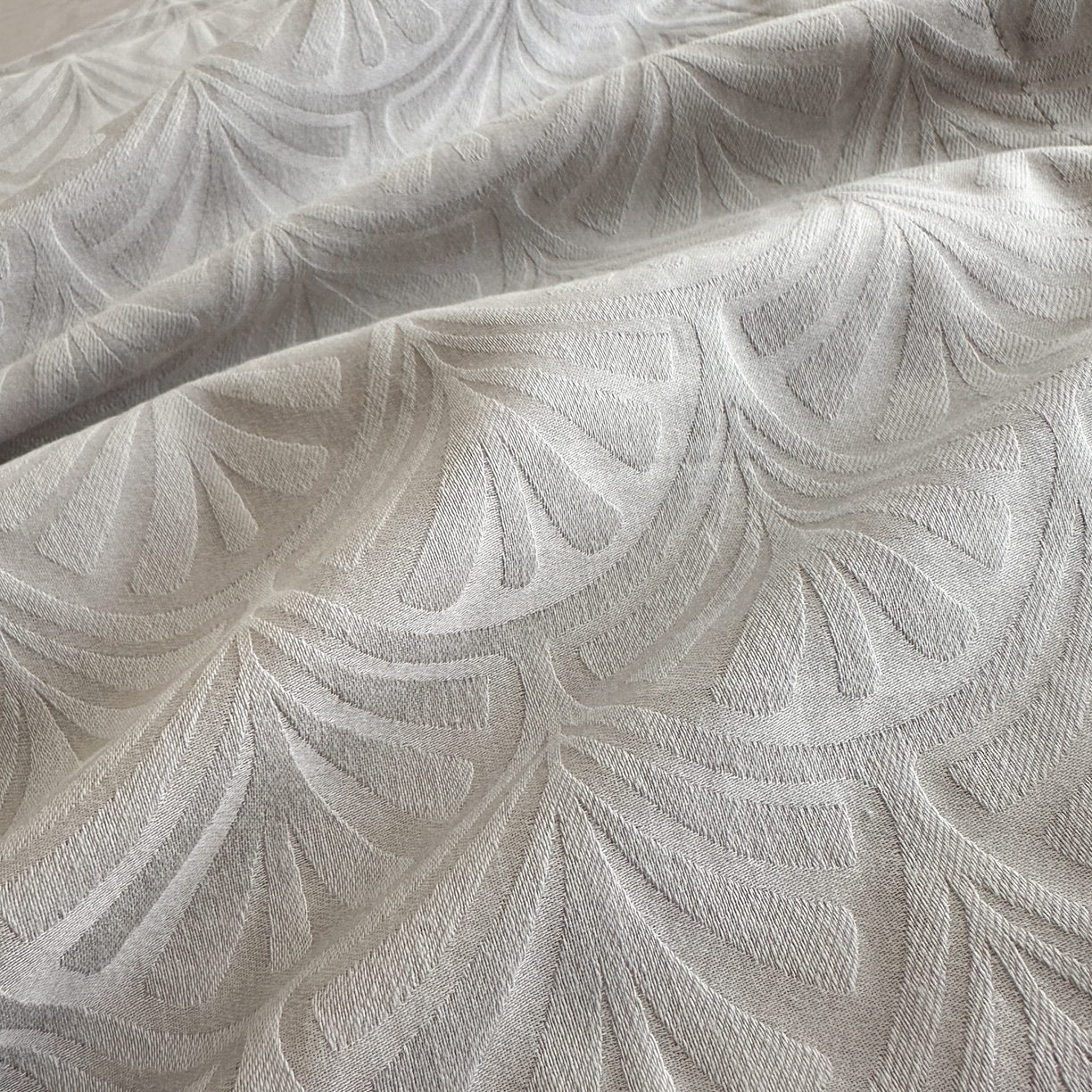 91家纺网 家纺一手货源 找家纺 格里芬家纺 2026新款全棉水洗立体浮雕提花纯棉四件套 伊贝斯-银灰