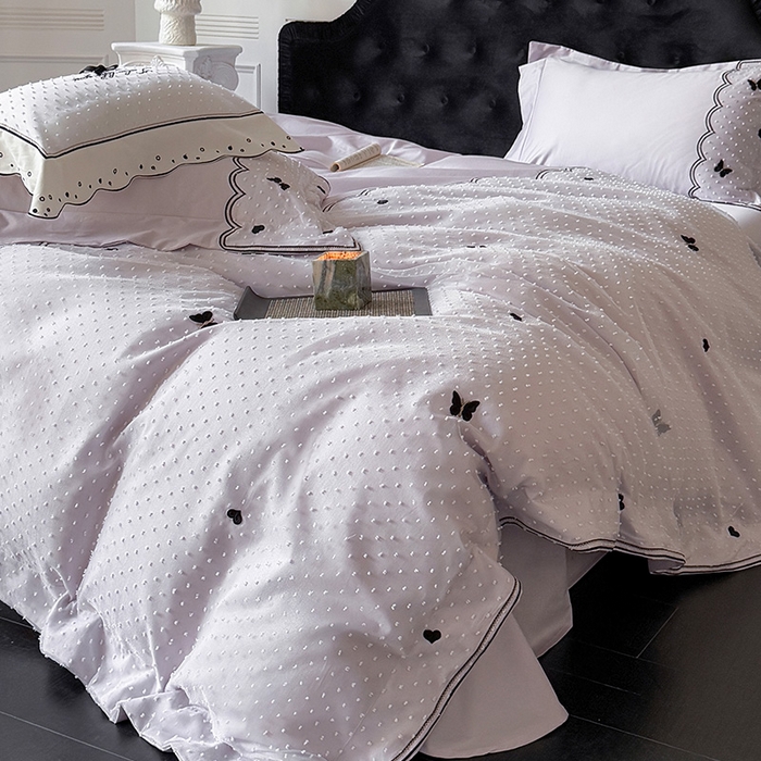 91家纺网 家纺一手货源 找家纺 （总）东方合美（原：皇家传奇） 2026新款纯棉长绒棉刺绣四件套-云小甜