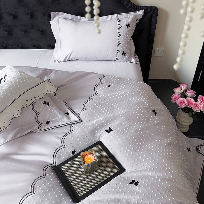 91家纺网 家纺一手货源 找家纺 （总）东方合美（原：皇家传奇） 2026新款纯棉长绒棉刺绣四件套-云小甜