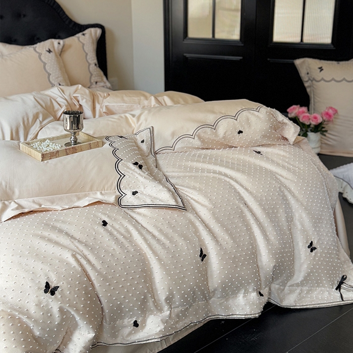 91家纺网 家纺一手货源 找家纺 东方合美（原：皇家传奇） 2026新款纯棉长绒棉刺绣四件套-云小甜 云小甜-阳光米