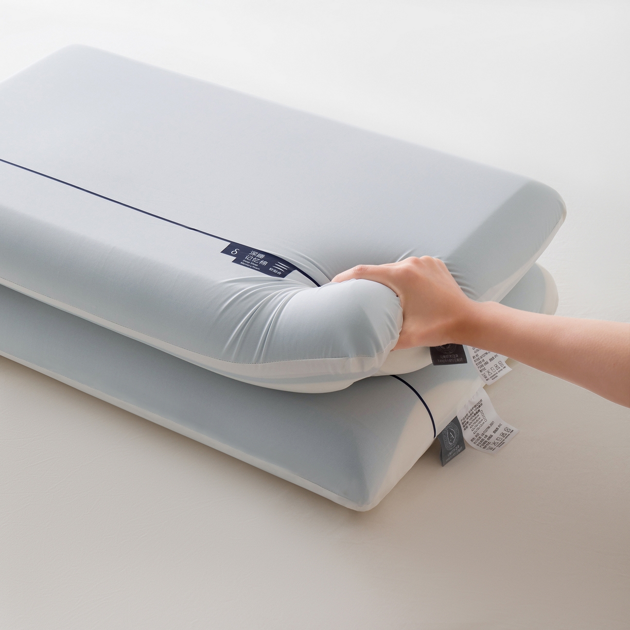 91家纺网 家纺一手货源 找家纺 （总）缔莱（十三铭）被业 2026新款云朵护颈记忆枕 枕头枕芯