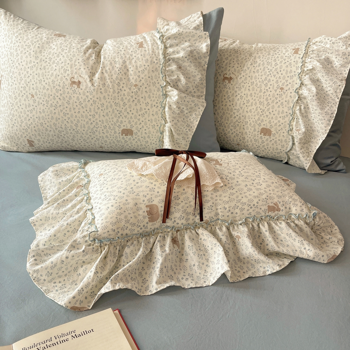 91家纺网 家纺一手货源 找家纺 （总）娜娜 2026新款A类云朵锦花边四件套