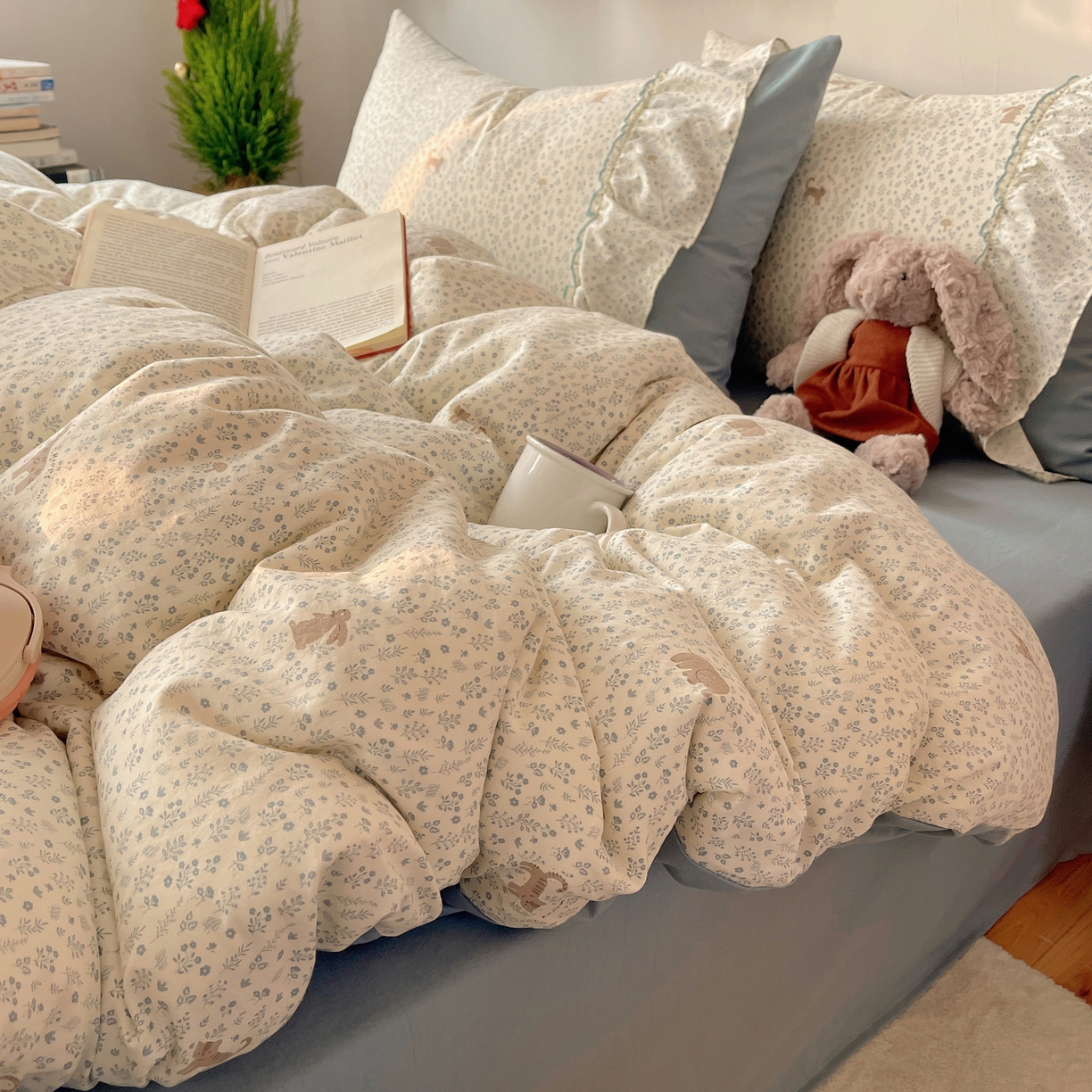 91家纺网 家纺一手货源 找家纺 （总）娜娜 2026新款A类云朵锦花边四件套