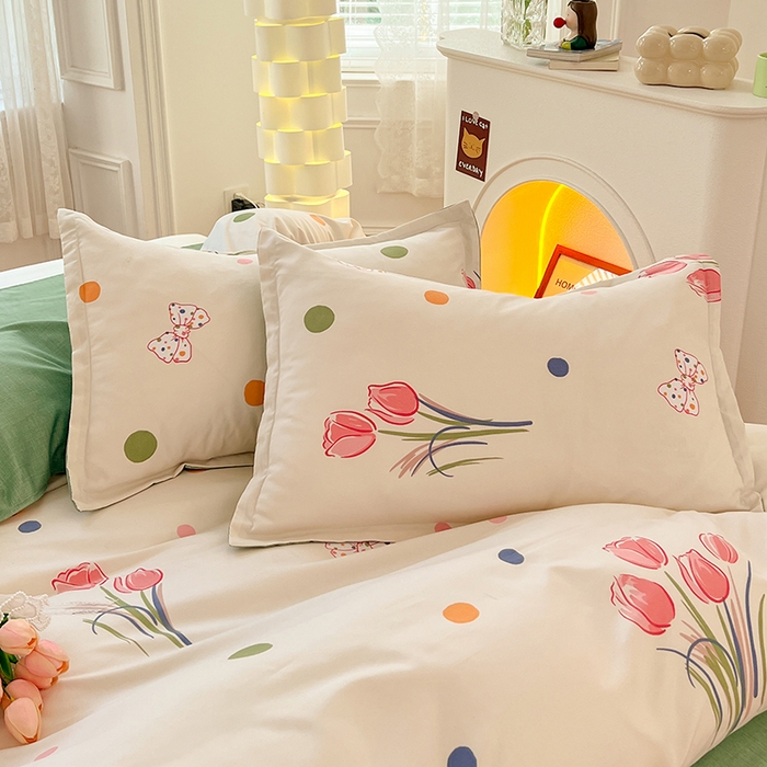 91家纺网 家纺一手货源 找家纺 世爵 2026新款亲肤磨毛印花四件套 清韵花香