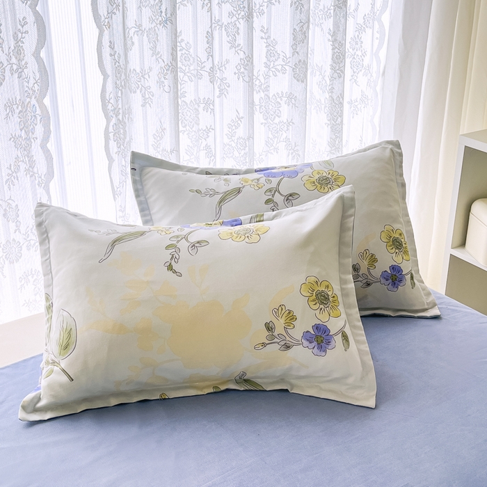 91家纺网 家纺一手货源 找家纺 世爵 2026新款亲肤磨毛印花四件套 手绘春天