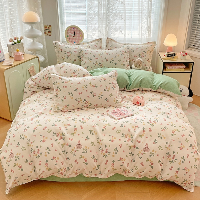 世爵 2026新款亲肤磨毛印花四件套 甜美庄园