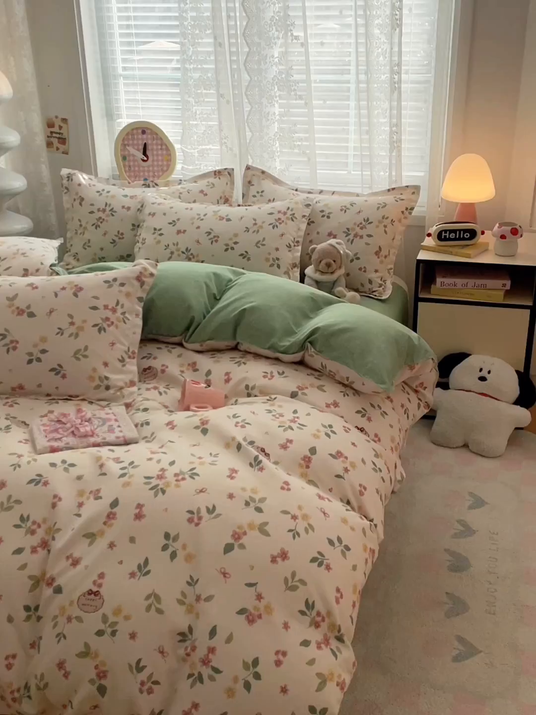 91家纺网 家纺一手货源 找家纺 世爵 2026新款亲肤磨毛印花四件套 甜美庄园