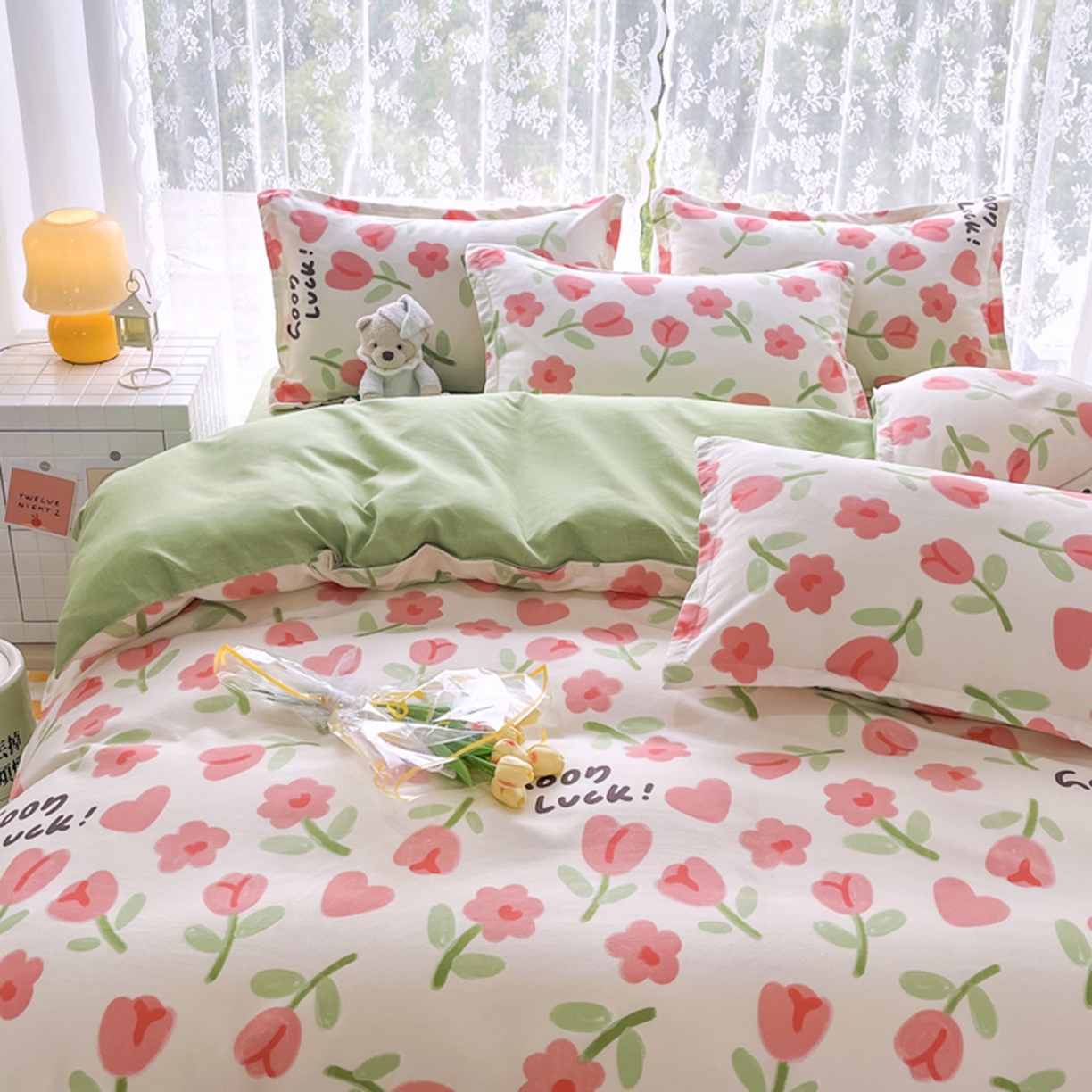 91家纺网 家纺一手货源 找家纺 世爵 2026新款亲肤磨毛印花四件套 映日逐香