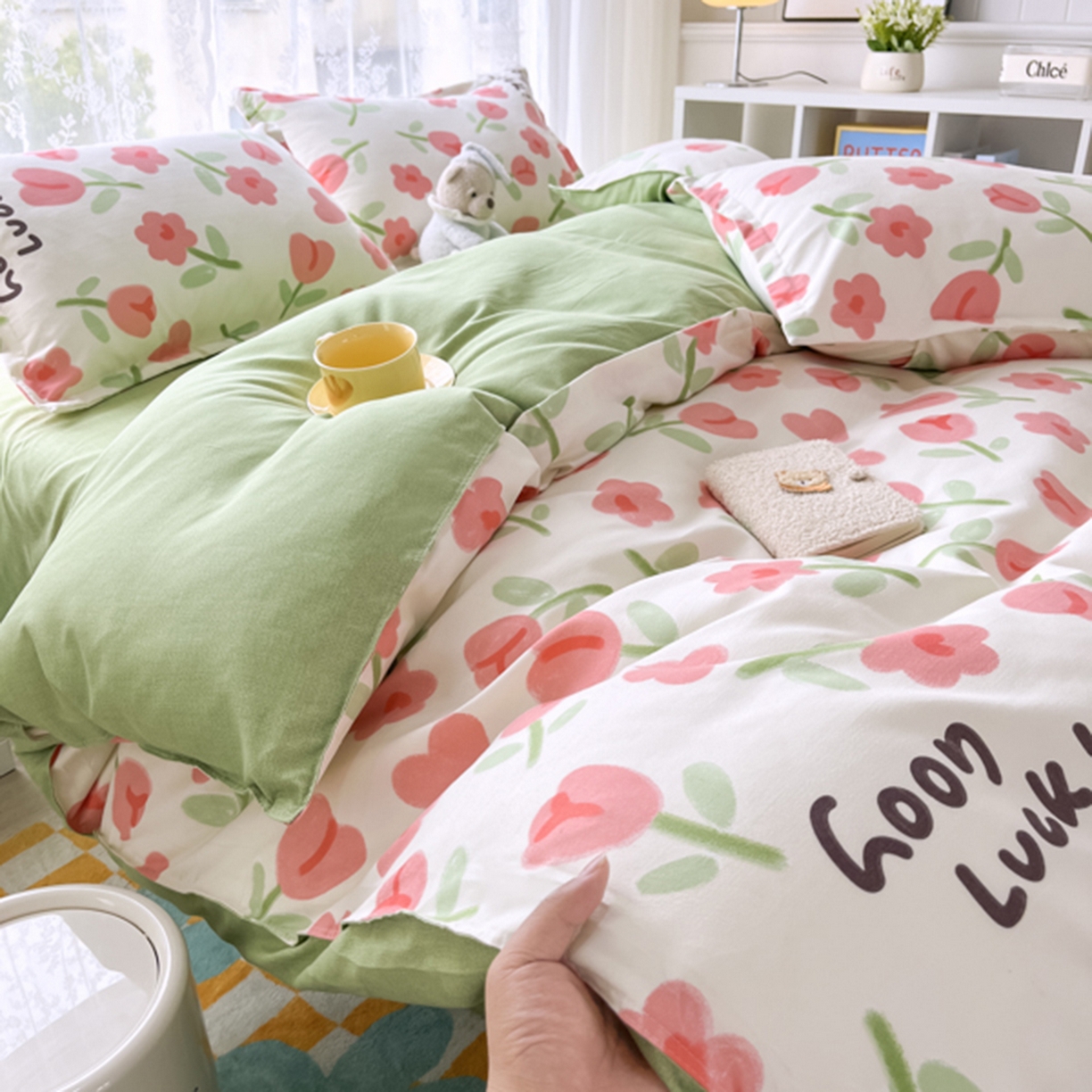 91家纺网 家纺一手货源 找家纺 世爵 2026新款亲肤磨毛印花四件套 映日逐香