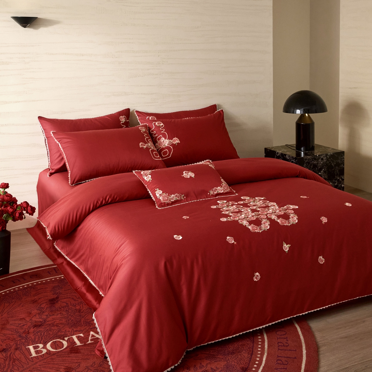 91家纺网 家纺一手货源 找家纺 （总）爱缦 2026新款花见喜系列100s pro全棉四件套-风格二（此款券后控价：标准388，大号408）