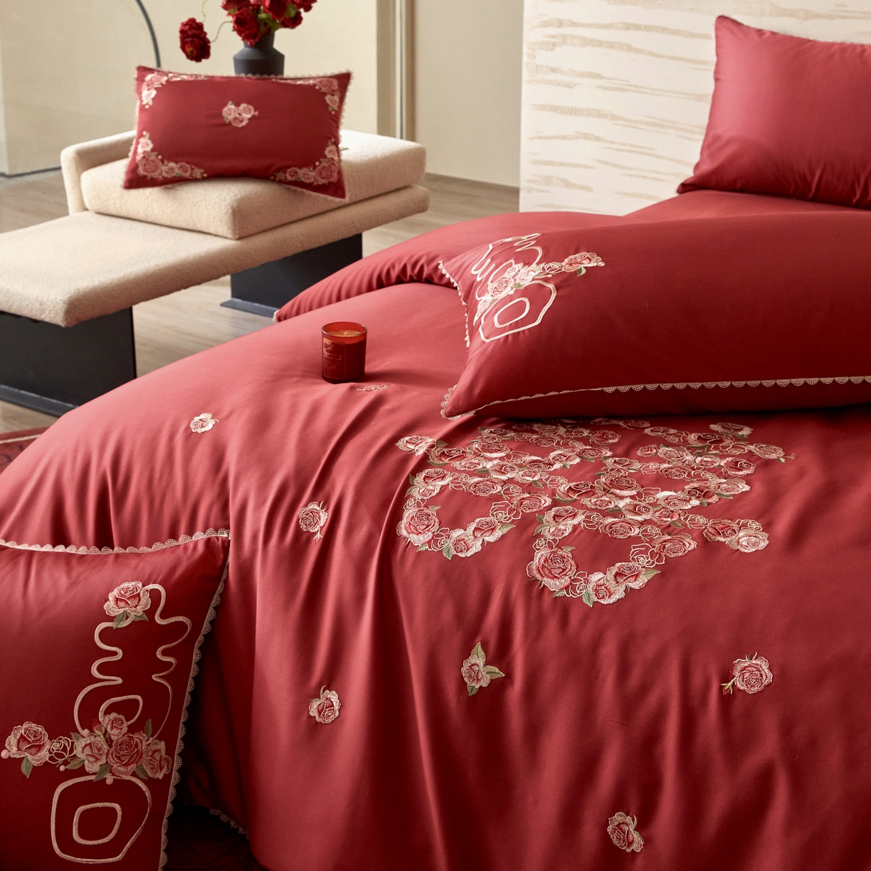 91家纺网 家纺一手货源 找家纺 （总）爱缦 2026新款花见喜系列100s pro全棉四件套-风格二（此款券后控价：标准388，大号408）