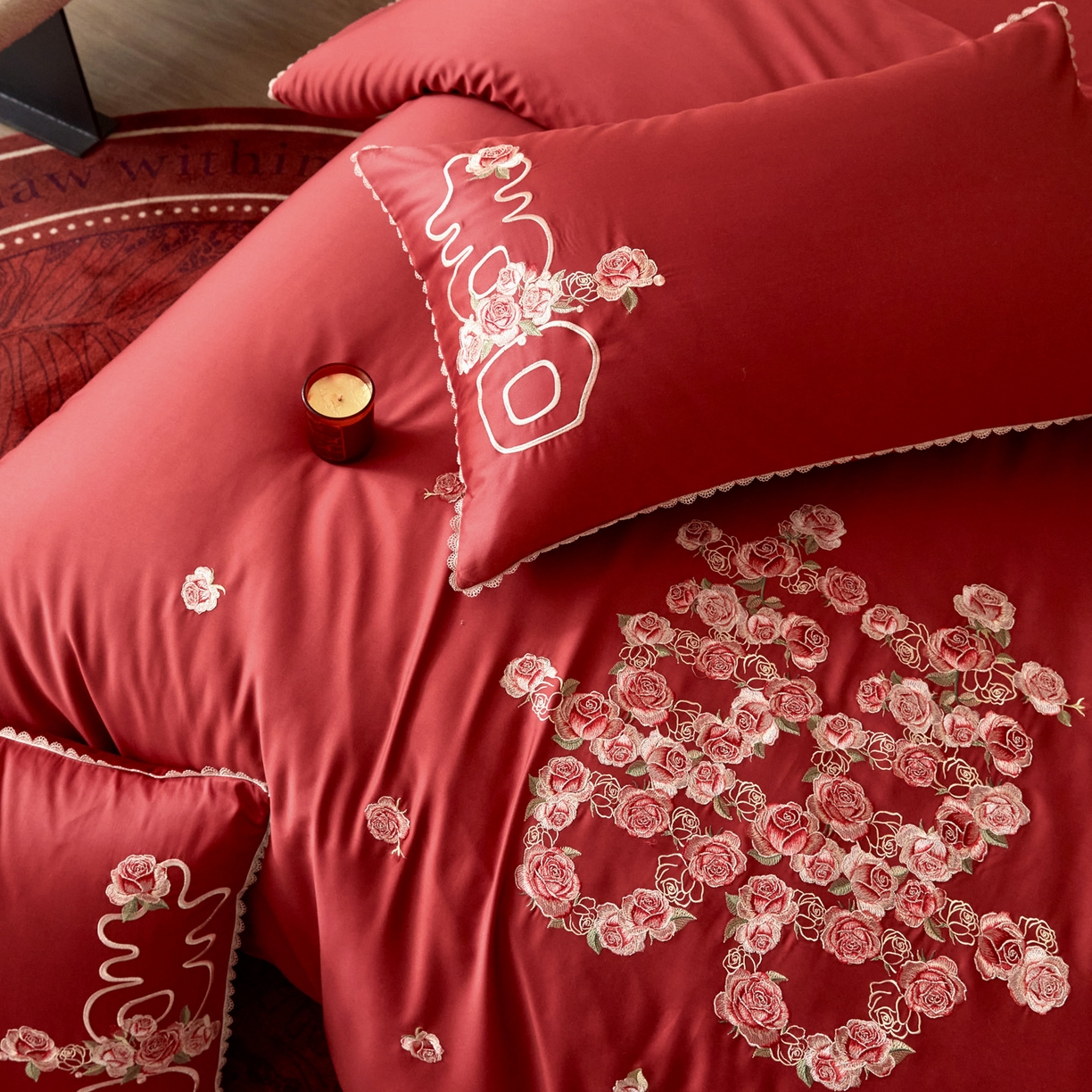 91家纺网 家纺一手货源 找家纺 （总）爱缦 2026新款花见喜系列100s pro全棉四件套-风格二（此款券后控价：标准388，大号408）