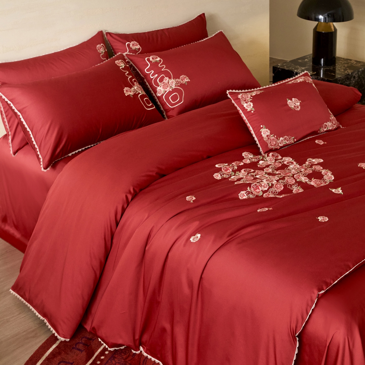 91家纺网 家纺一手货源 找家纺 （总）爱缦 2026新款花见喜系列100s pro全棉四件套-风格二（此款券后控价：标准388，大号408）