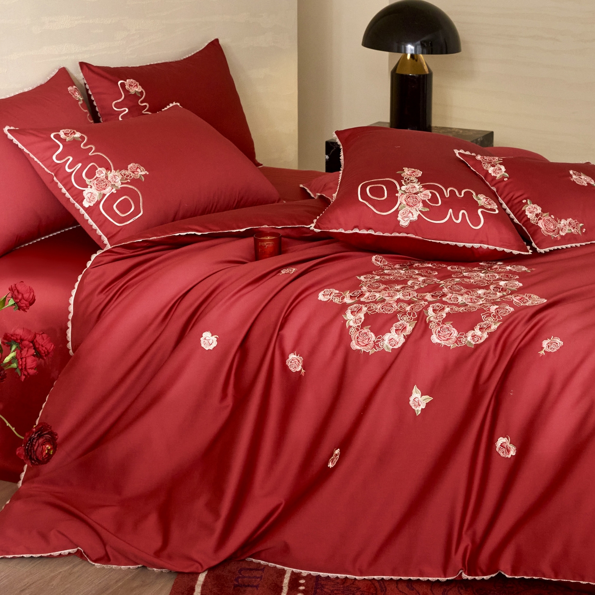 91家纺网 家纺一手货源 找家纺 （总）爱缦 2026新款花见喜系列100s pro全棉四件套-风格二（此款券后控价：标准388，大号408）