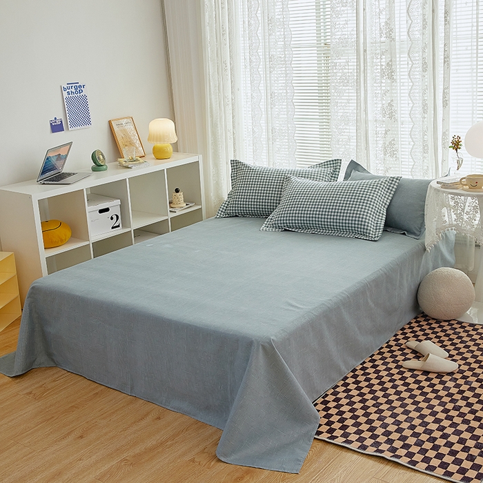 91家纺网 家纺一手货源 找家纺 世爵 2026新款亲肤磨毛印花四件套 优格绿