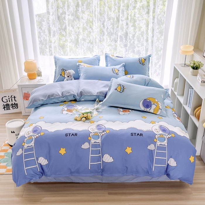 世爵 2026新款亲肤磨毛印花四件套 宇宙星光