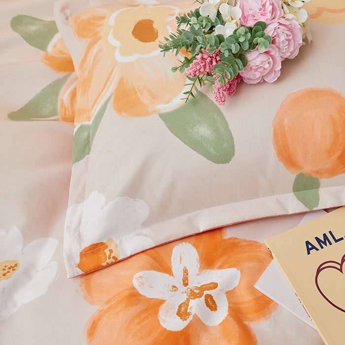 91家纺网 家纺一手货源 找家纺 世爵 2026新款亲肤磨毛印花单被套 暖阳花开