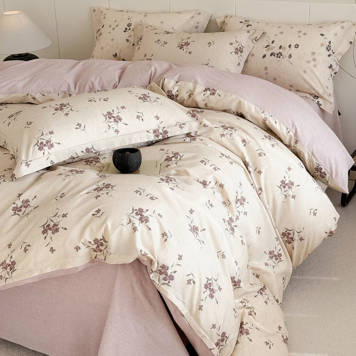 91家纺网 家纺一手货源 找家纺 锦罗绣 2026新款纯棉棉麻四件套 安柏丽