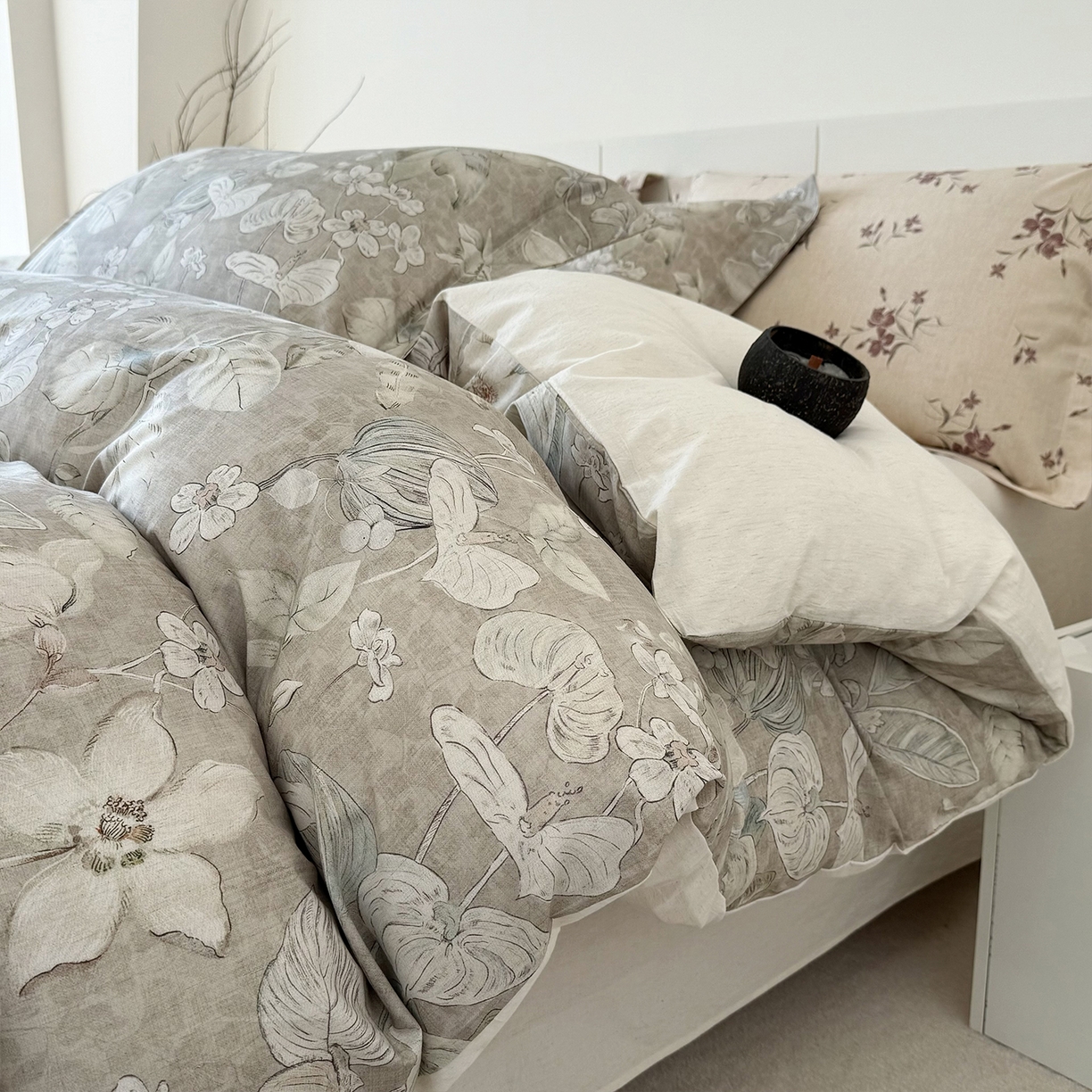 91家纺网 家纺一手货源 找家纺 锦罗绣 2026新款纯棉棉麻四件套 风和沐语