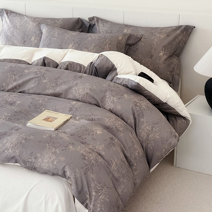 91家纺网 家纺一手货源 找家纺 锦罗绣 2026新款纯棉棉麻四件套 花样午后