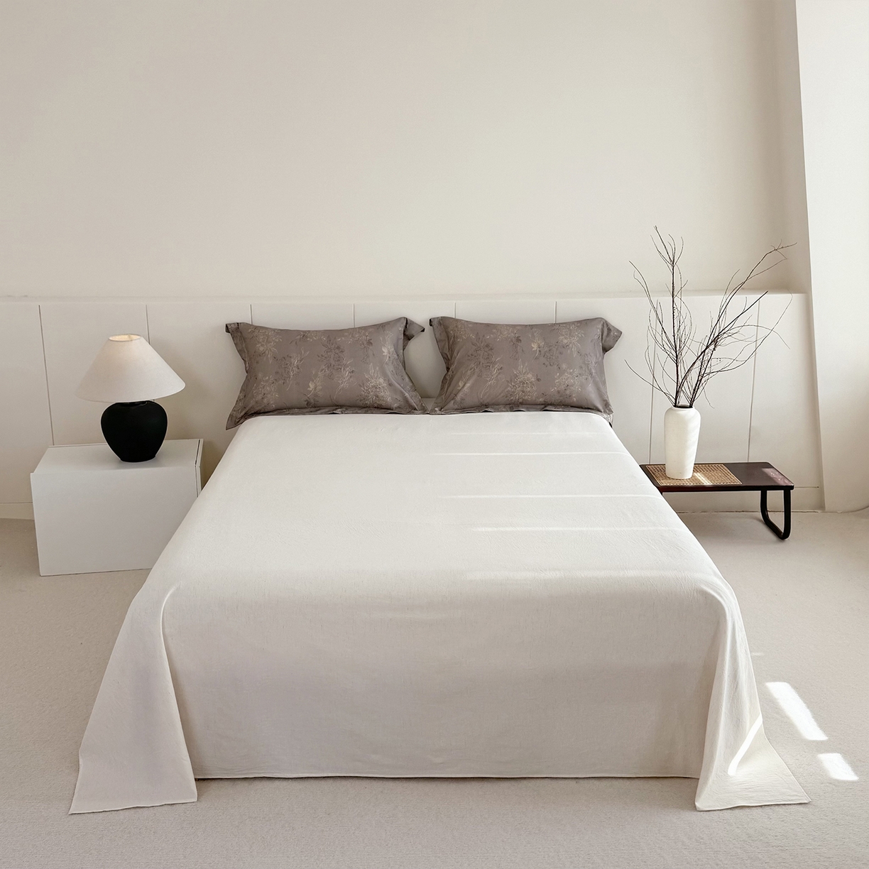 91家纺网 家纺一手货源 找家纺 锦罗绣 2026新款纯棉棉麻四件套 花样午后