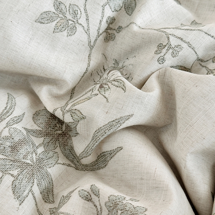 91家纺网 家纺一手货源 找家纺 锦罗绣 2026新款纯棉棉麻四件套 花隐溪