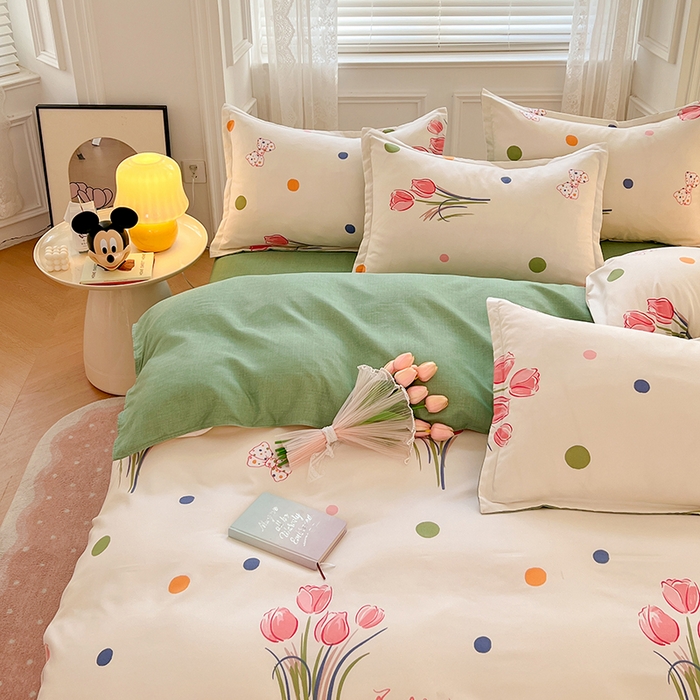 91家纺网 家纺一手货源 找家纺 世爵 2026新款亲肤磨毛印花单被套 清韵花香