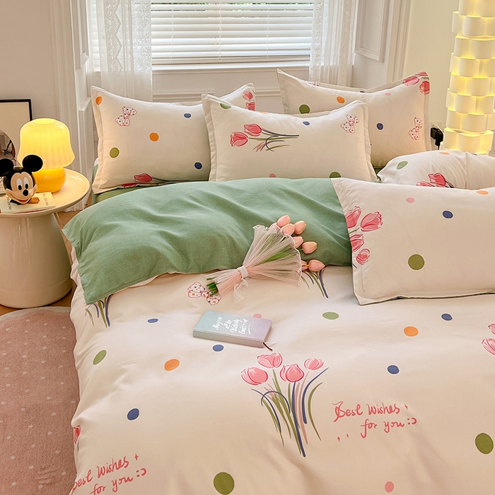 91家纺网 家纺一手货源 找家纺 世爵 2026新款亲肤磨毛印花单被套 清韵花香