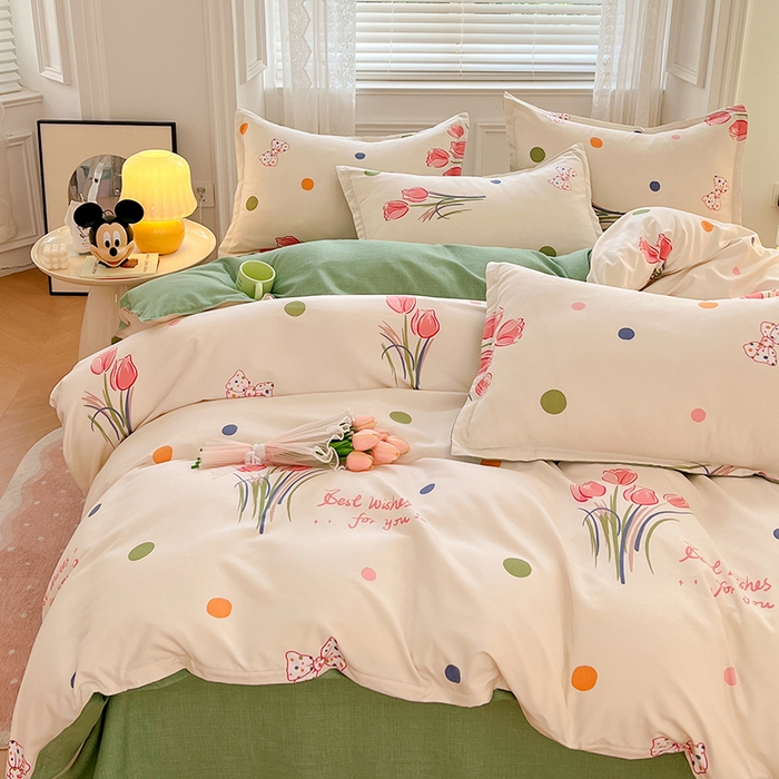 91家纺网 家纺一手货源 找家纺 世爵 2026新款亲肤磨毛印花单被套 清韵花香