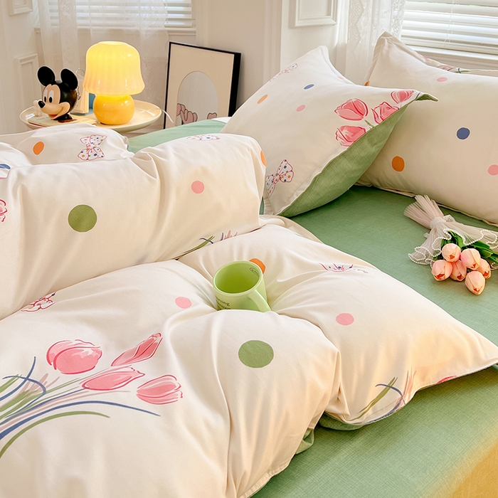 91家纺网 家纺一手货源 找家纺 世爵 2026新款亲肤磨毛印花单被套 清韵花香