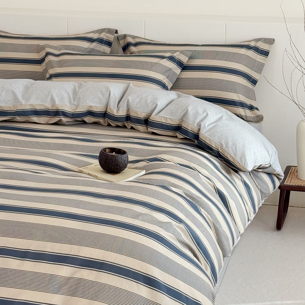 91家纺网 家纺一手货源 找家纺 锦罗绣 2026新款纯棉棉麻四件套 卡布奇诺