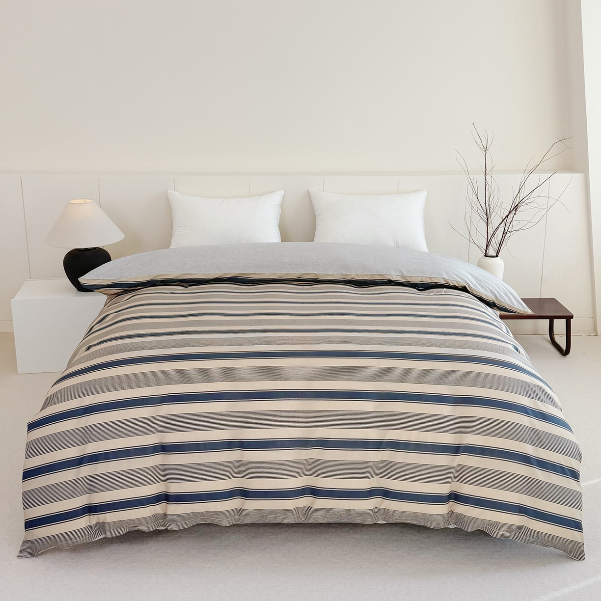 91家纺网 家纺一手货源 找家纺 锦罗绣 2026新款纯棉棉麻四件套 卡布奇诺