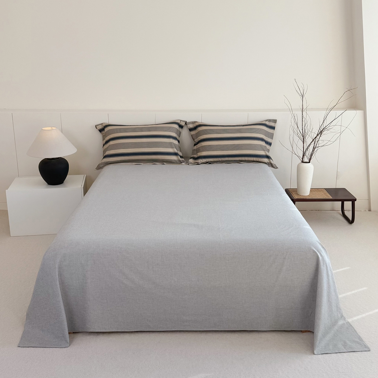 91家纺网 家纺一手货源 找家纺 锦罗绣 2026新款纯棉棉麻四件套 卡布奇诺