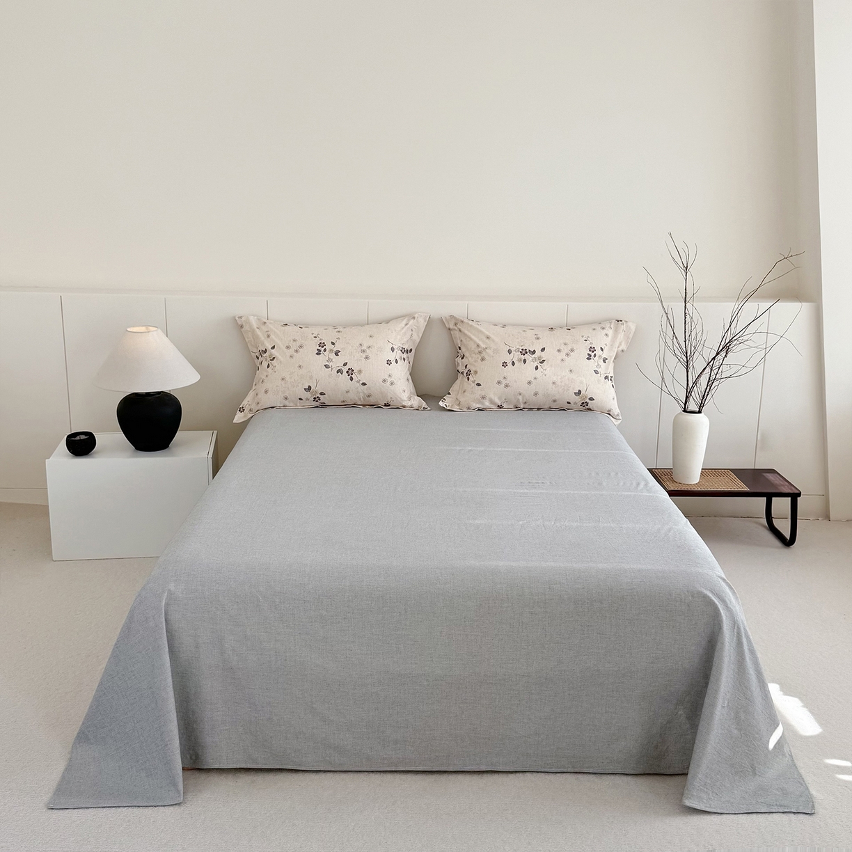 91家纺网 家纺一手货源 找家纺 锦罗绣 2026新款纯棉棉麻四件套 梦花吟