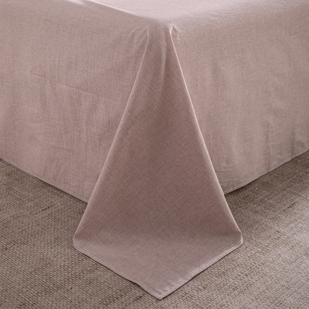 91家纺网 家纺一手货源 找家纺 锦罗绣 2026新款纯棉棉麻四件套 棉麻-豆沙