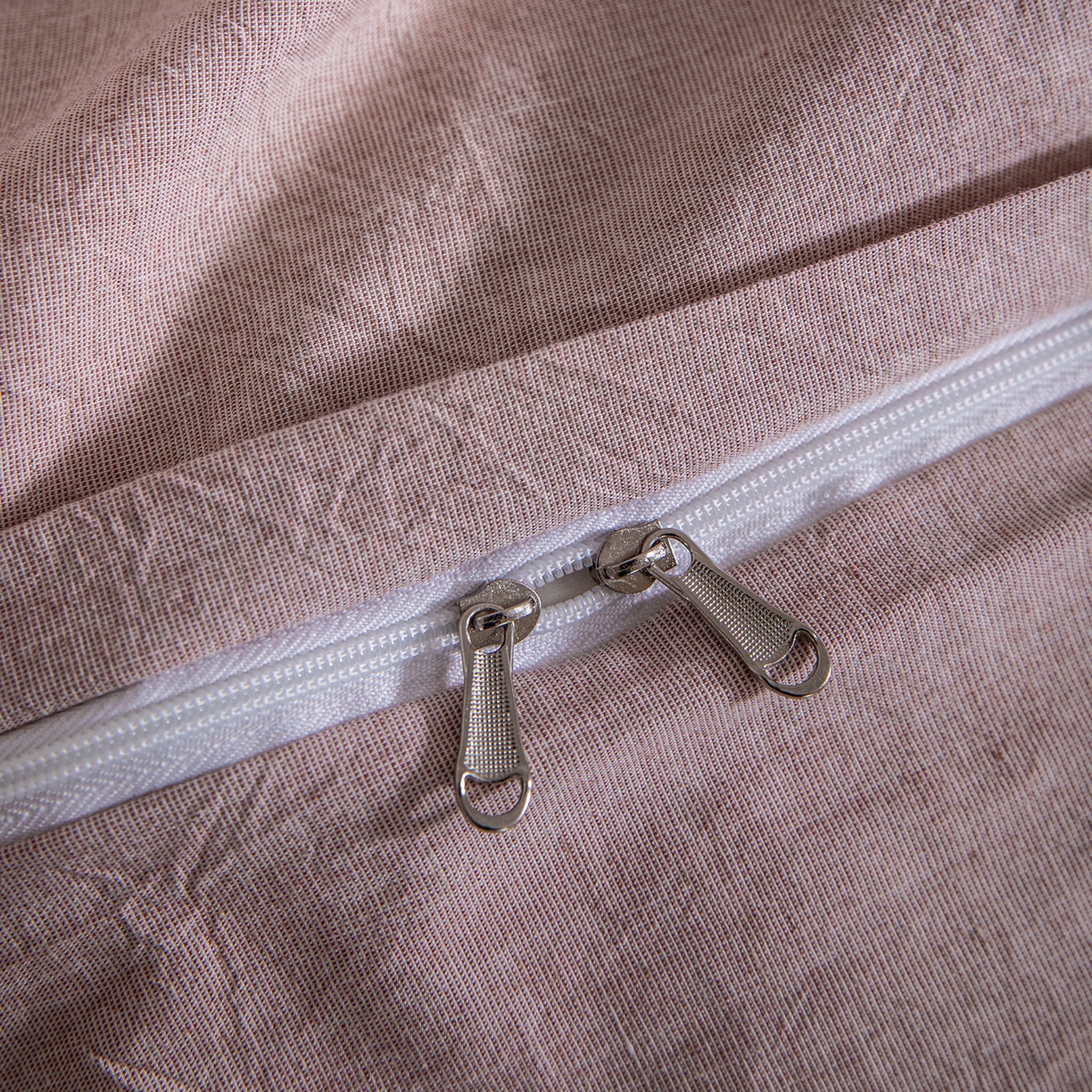 91家纺网 家纺一手货源 找家纺 锦罗绣 2026新款纯棉棉麻四件套 棉麻-豆沙