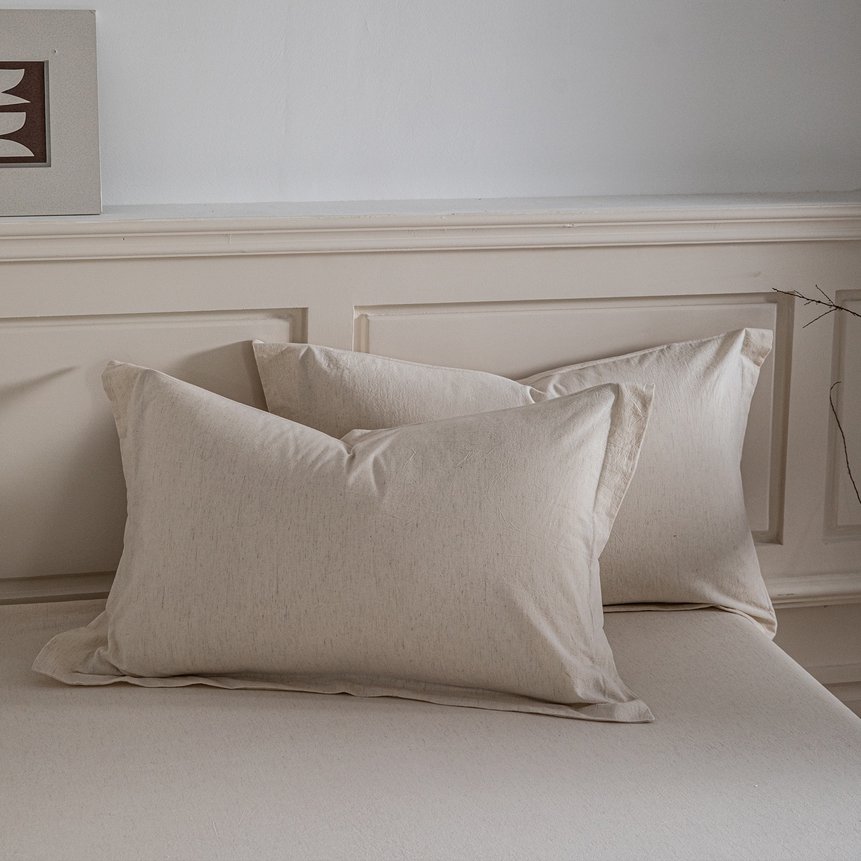 91家纺网 家纺一手货源 找家纺 锦罗绣 2026新款纯棉棉麻四件套 棉麻-米白