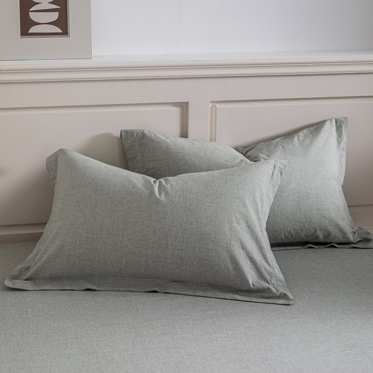 91家纺网 家纺一手货源 找家纺 锦罗绣 2026新款纯棉棉麻四件套 棉麻-浅绿