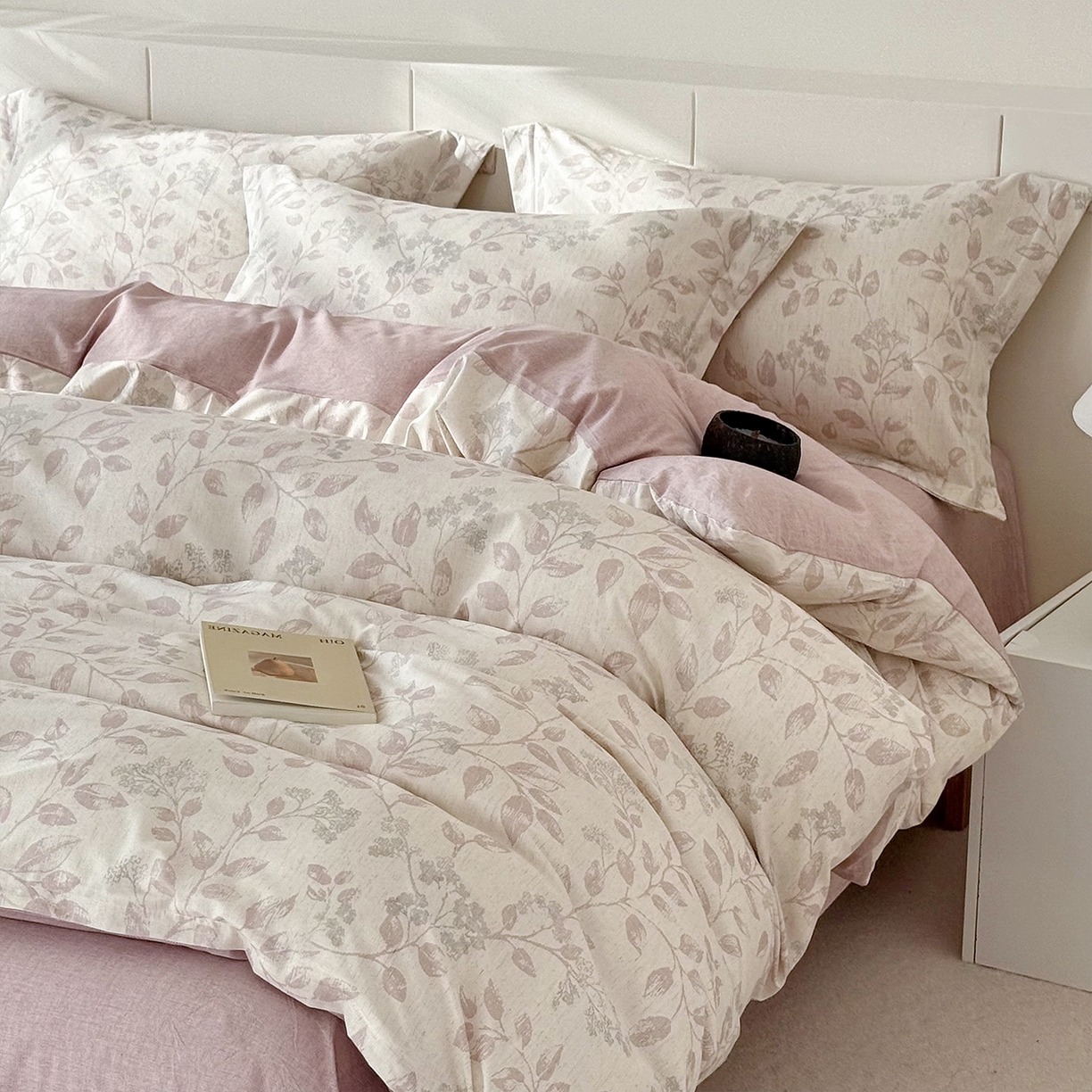 91家纺网 家纺一手货源 找家纺 锦罗绣 2026新款纯棉棉麻四件套 清风花叙