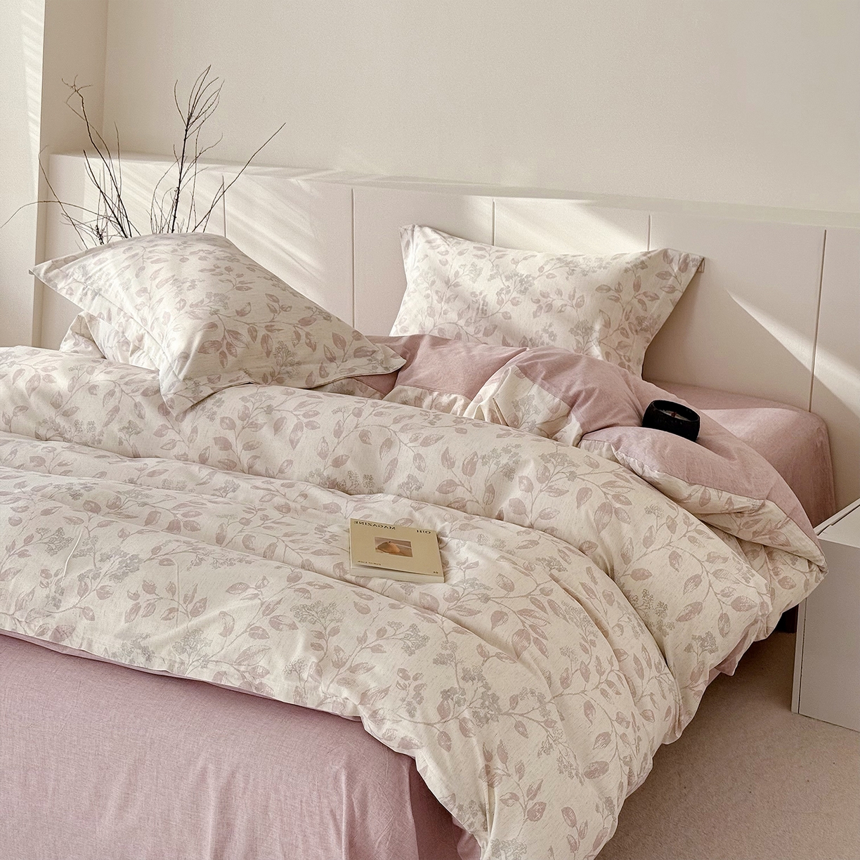 91家纺网 家纺一手货源 找家纺 锦罗绣 2026新款纯棉棉麻四件套 清风花叙