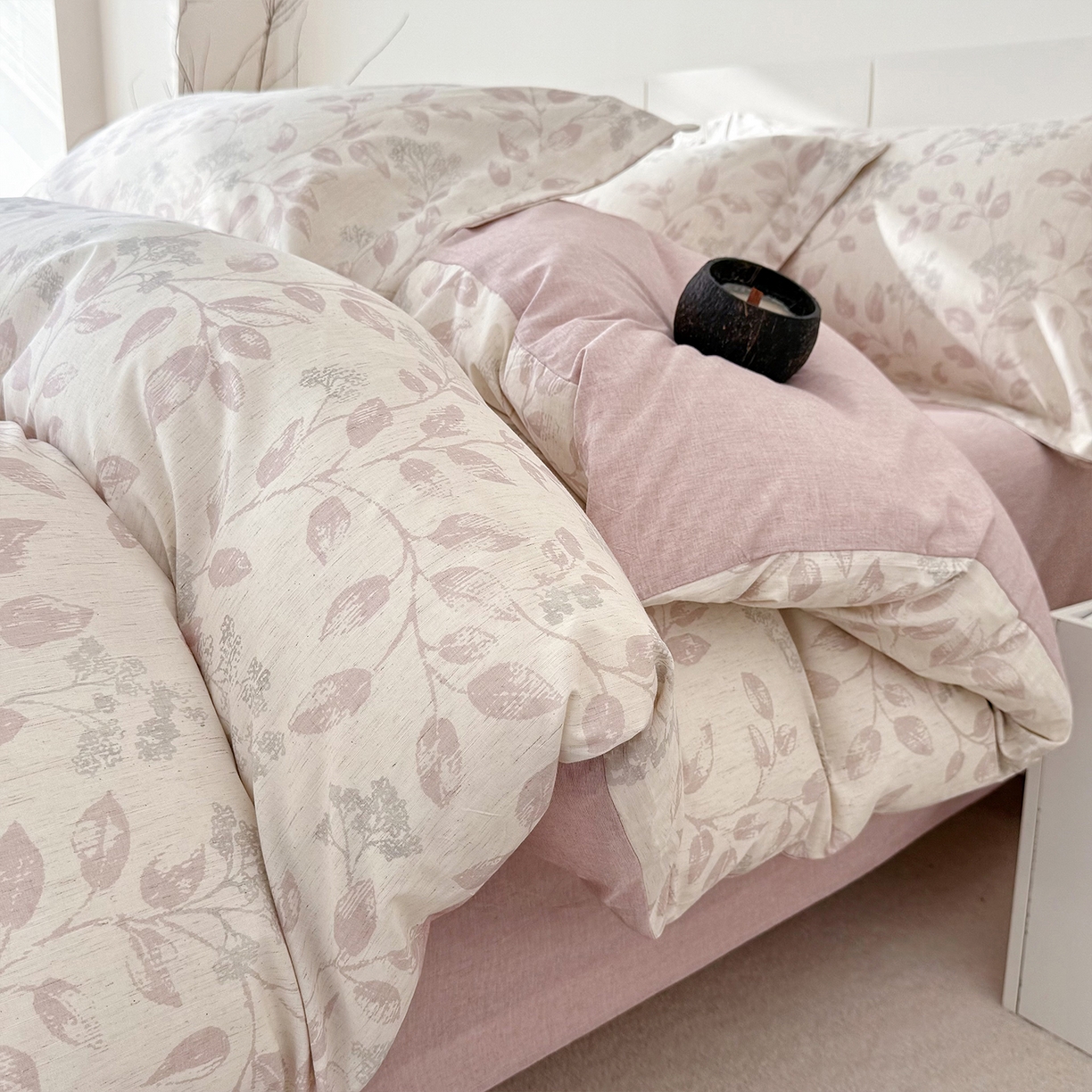 91家纺网 家纺一手货源 找家纺 锦罗绣 2026新款纯棉棉麻四件套 清风花叙