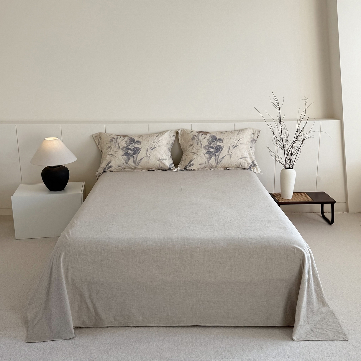 91家纺网 家纺一手货源 找家纺 锦罗绣 2026新款纯棉棉麻四件套 柔眠花韵