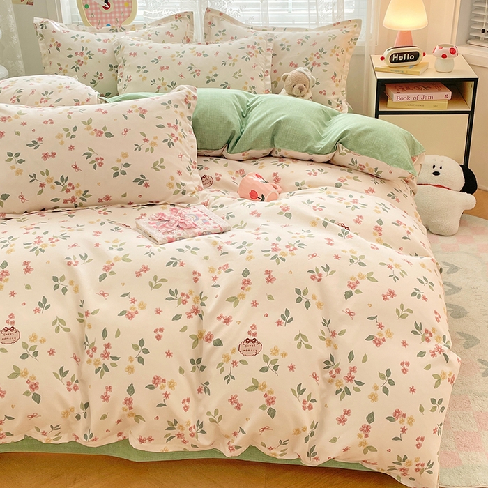 91家纺网 家纺一手货源 找家纺 世爵 2026新款亲肤磨毛印花单被套 甜美庄园