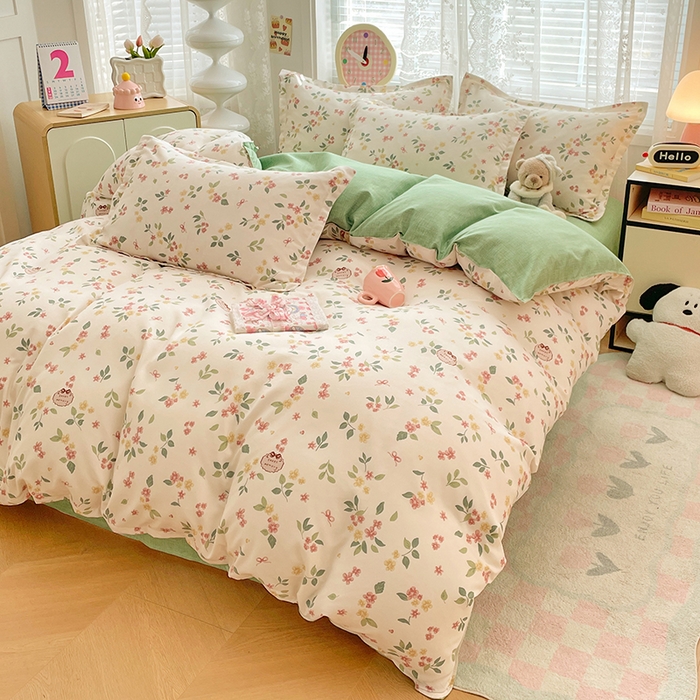 91家纺网 家纺一手货源 找家纺 世爵 2026新款亲肤磨毛印花单被套 甜美庄园