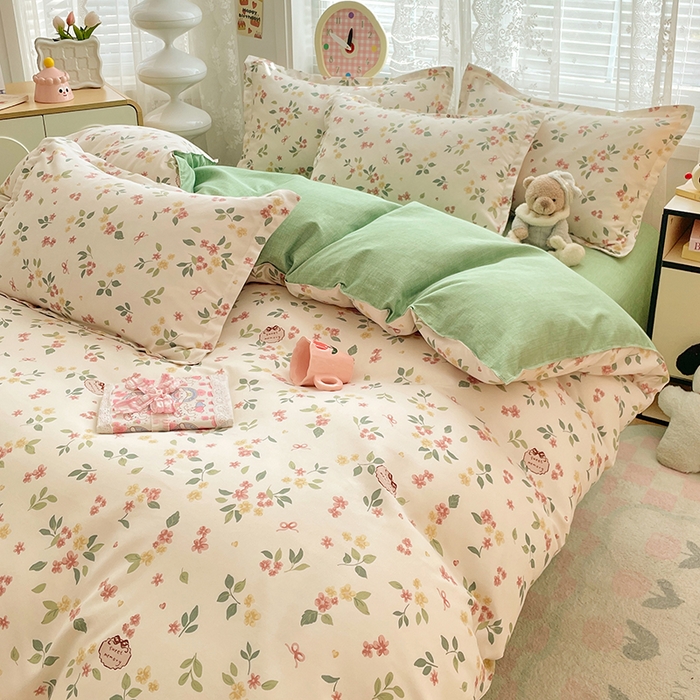 91家纺网 家纺一手货源 找家纺 世爵 2026新款亲肤磨毛印花单被套 甜美庄园